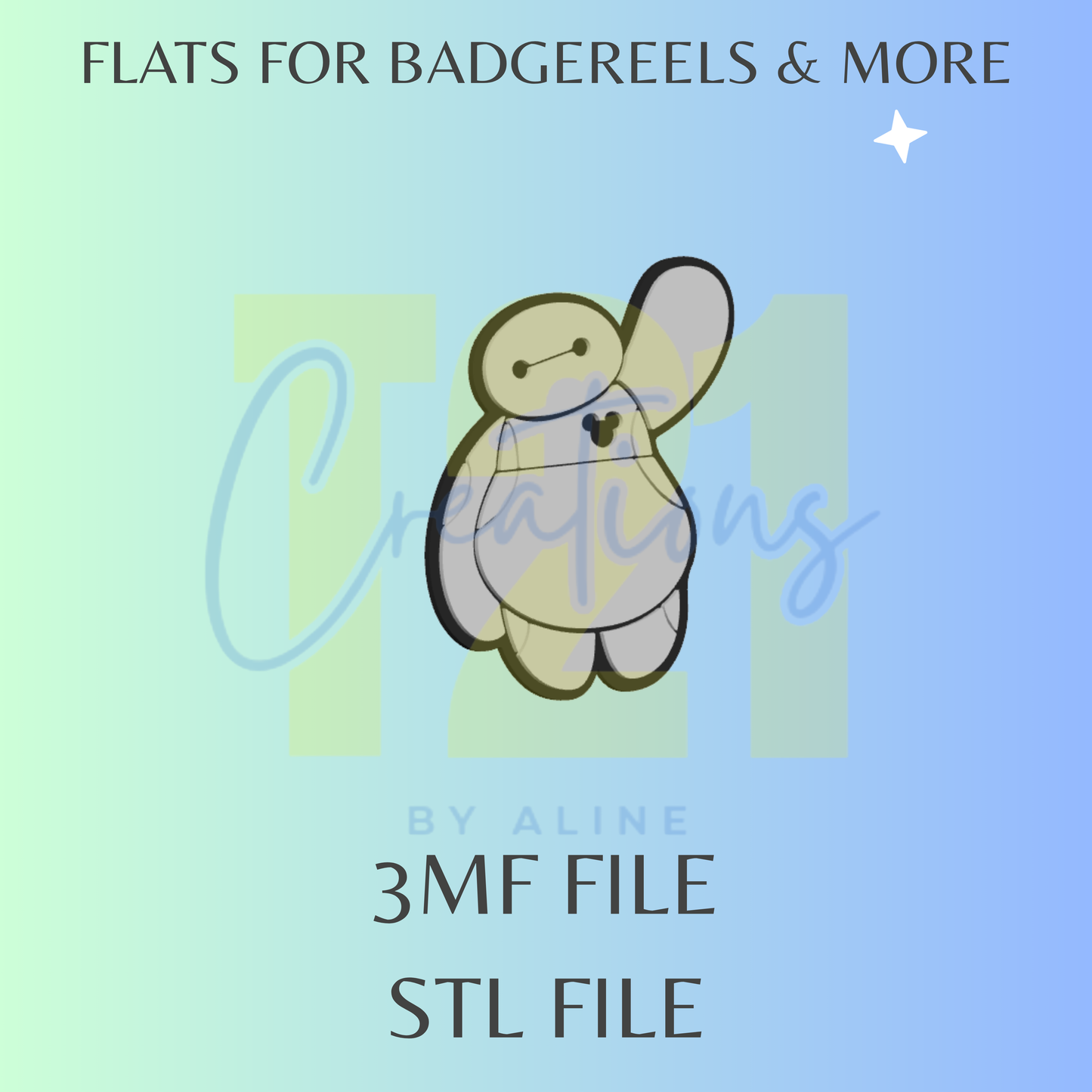BAY-MAX FLAT STL FILE
