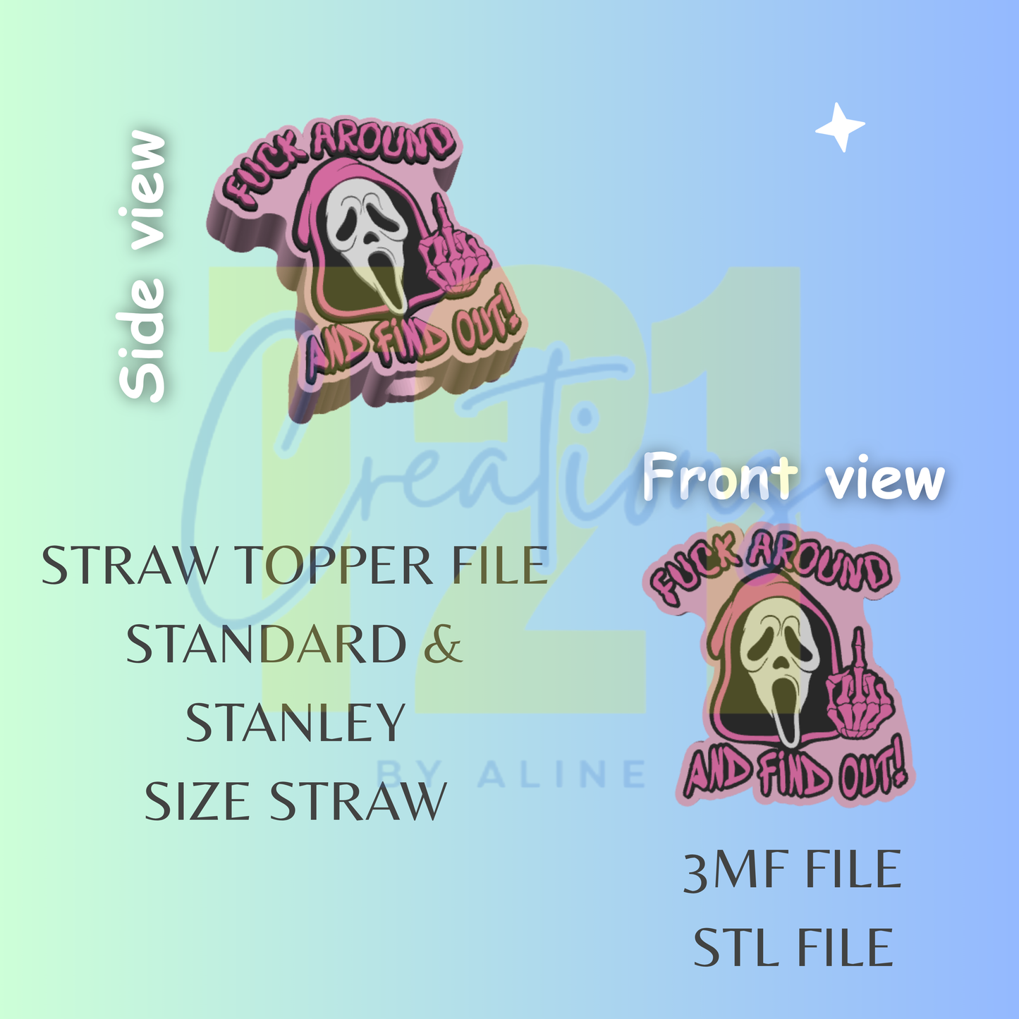 F AROUND TOPPER STL FILE