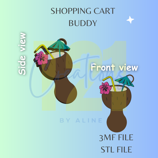 COCONUT SHOPPING CART BUDDY STL FILE