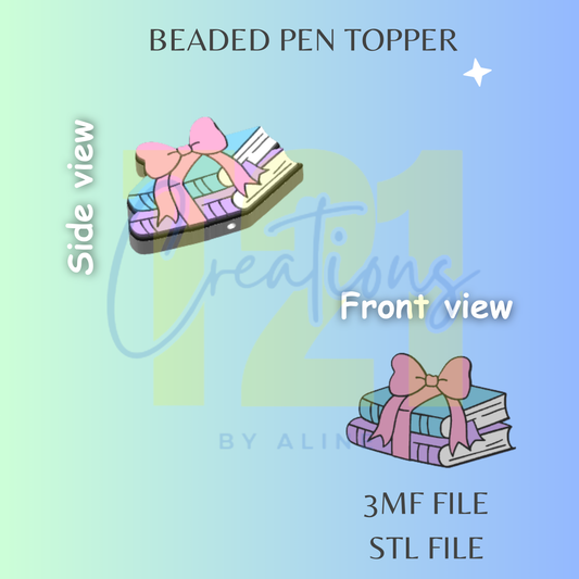 BOOKS PEN TOPPER STL FILE