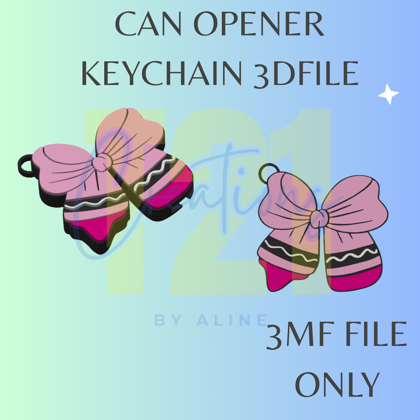 CRAYON BOW CAN OPENER 3MF FILE