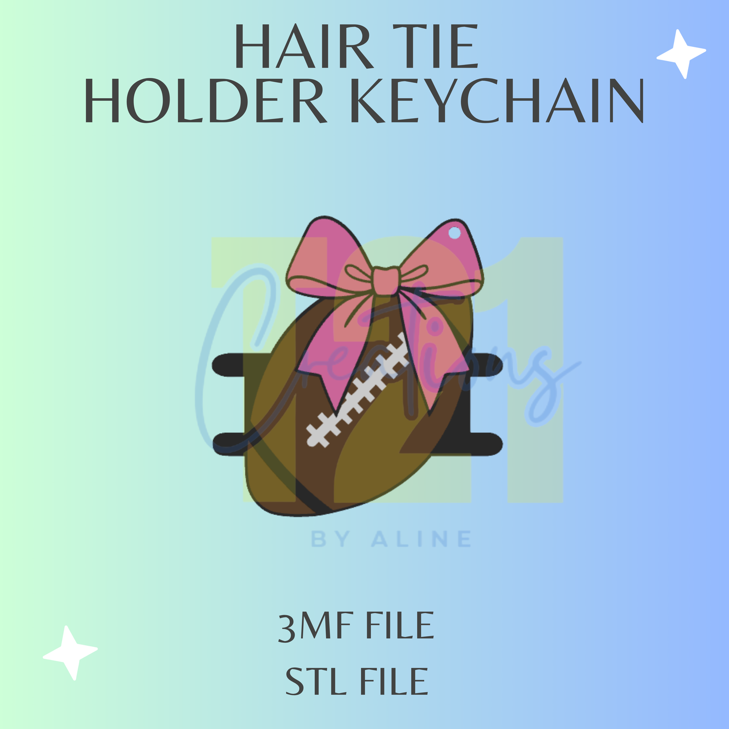 FOOTBALL HAIR TIE HOLDER STL FILE