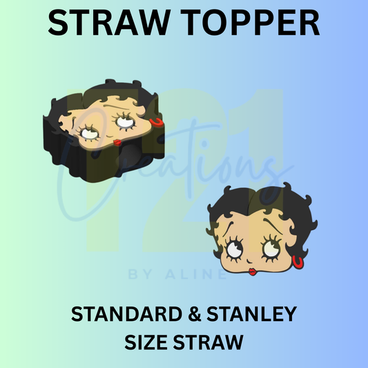 SASSY GIRL STRAW TOPPER