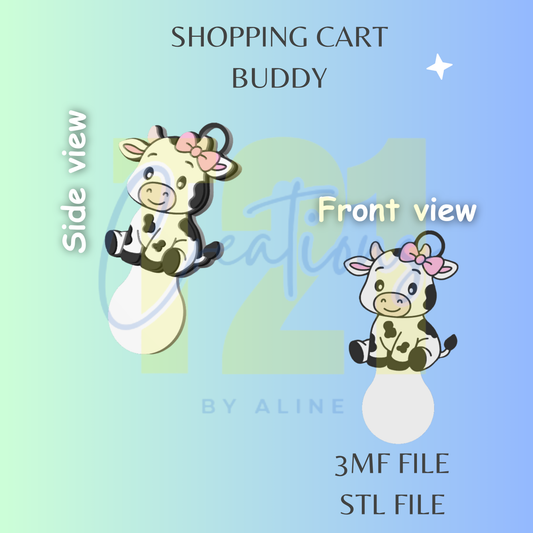TRADITIONAL COW SHOPPING CART BUDDY STL FILE