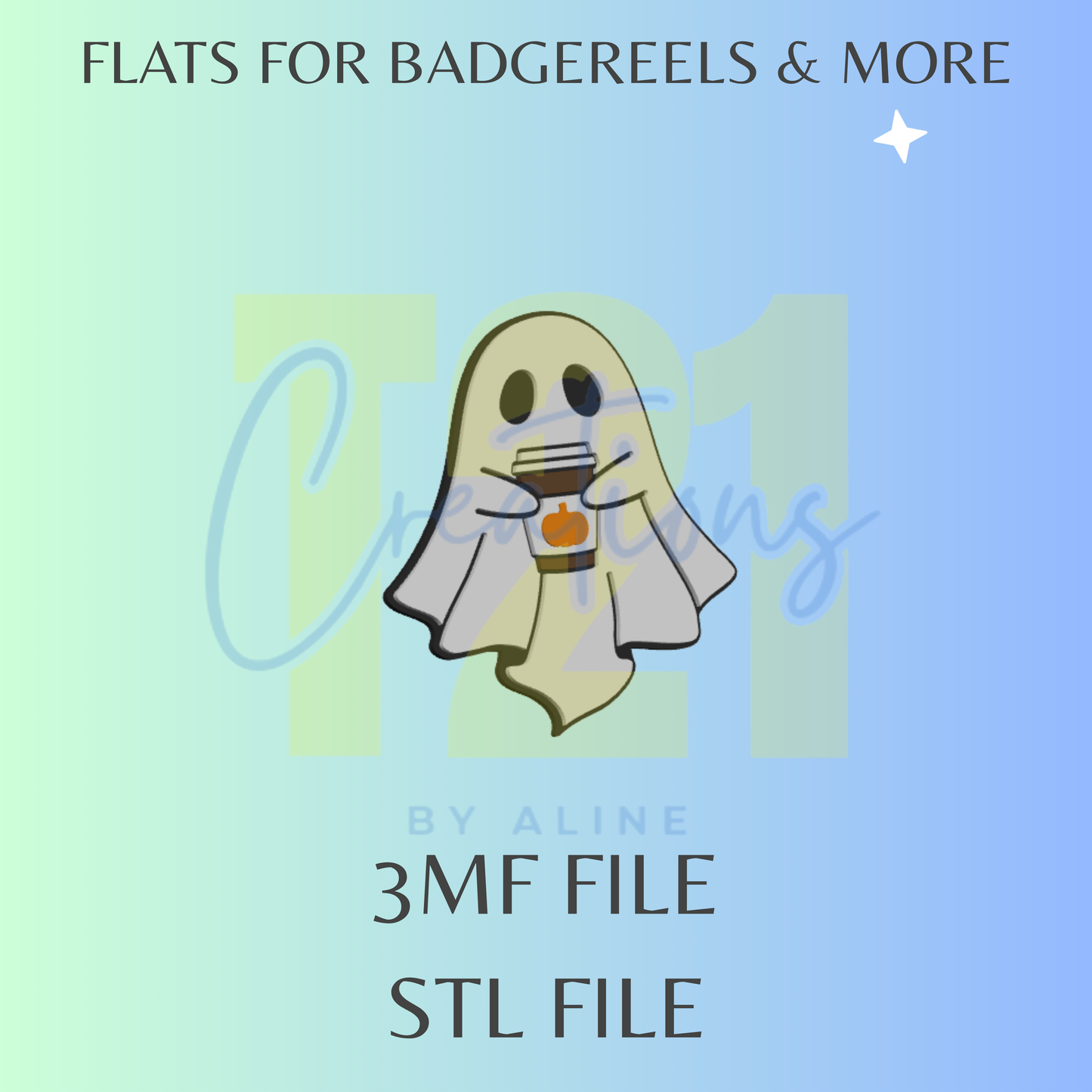 PUMPKIN SPICE GHOST FLAT STL FILE