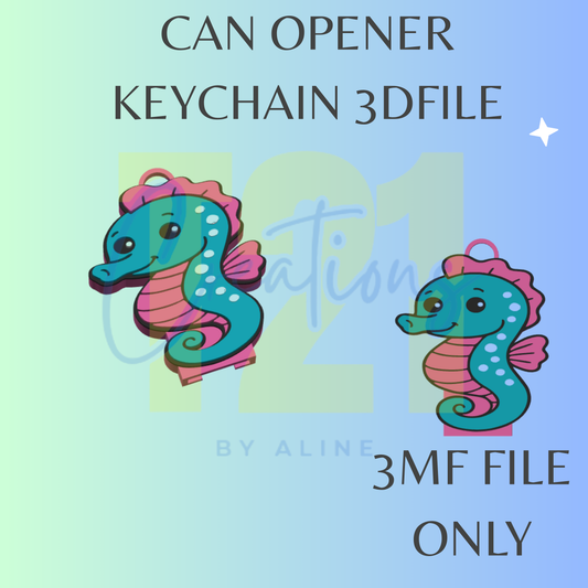 SEA HORSE CAN OPENER 3MF FILE
