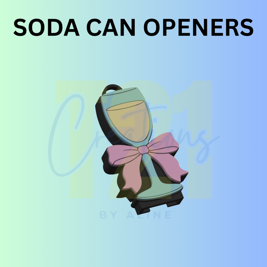 DRINK GLASS CAN OPENER KEYCHAIN
