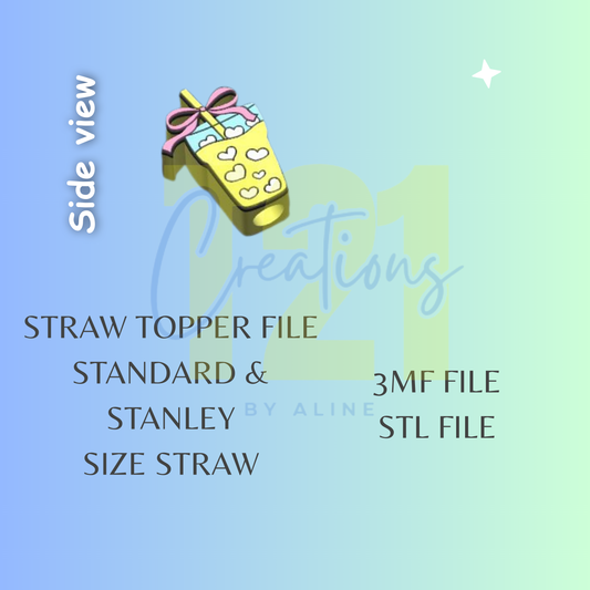 LEMONADE STRAW TOPPER STL FILE