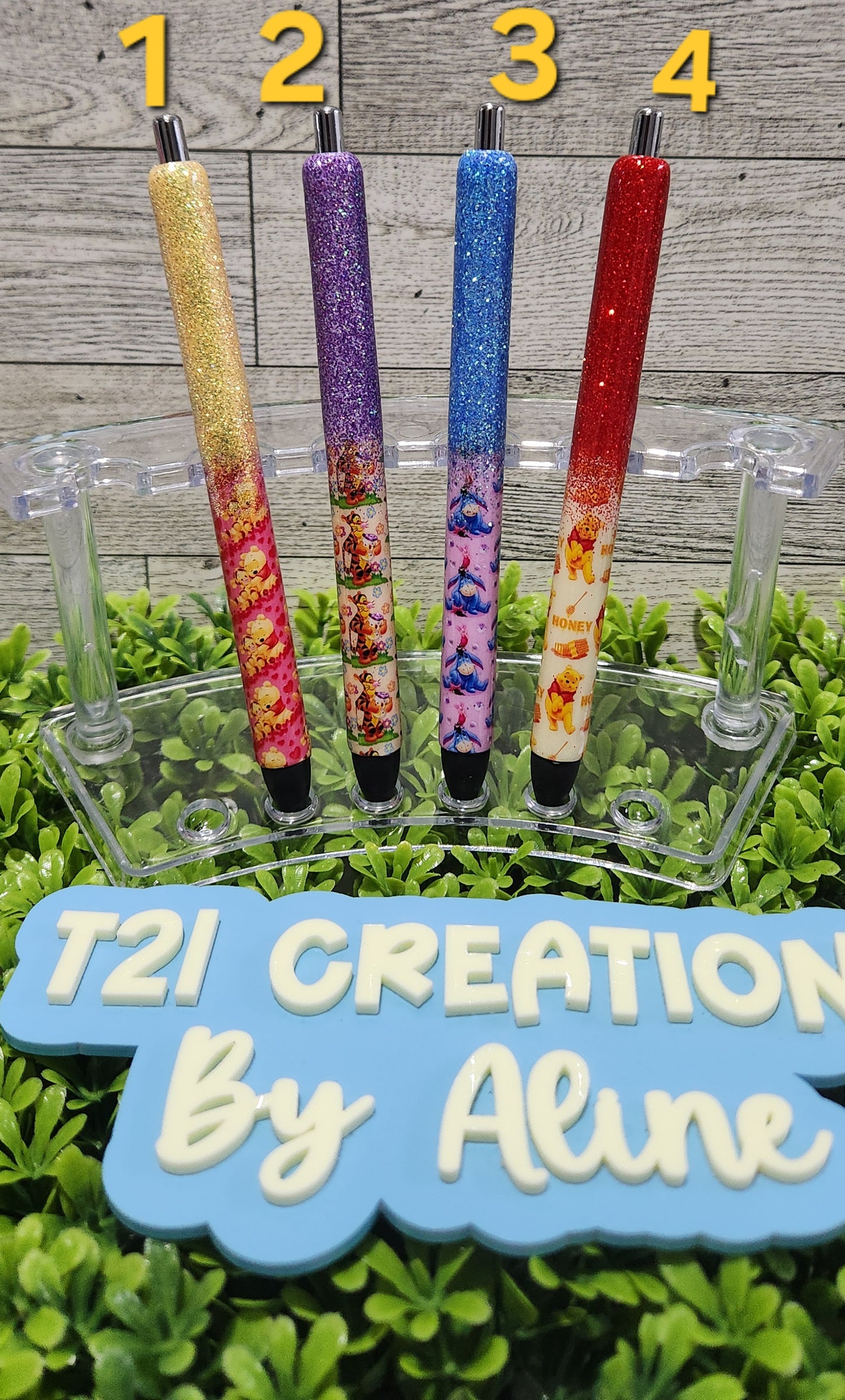 Honey Bear Glitter Pens