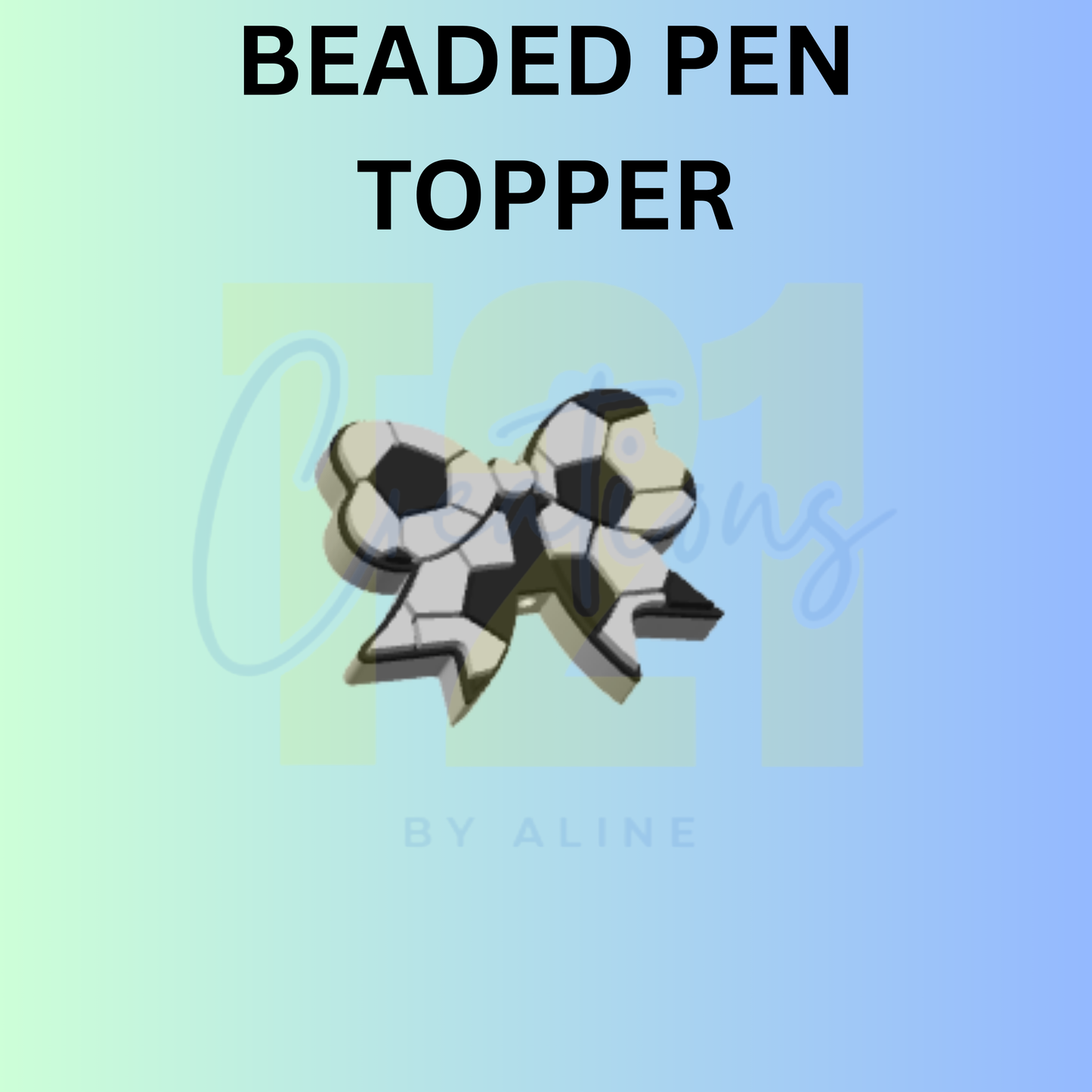 SOCCER BOW PEN TOPPER