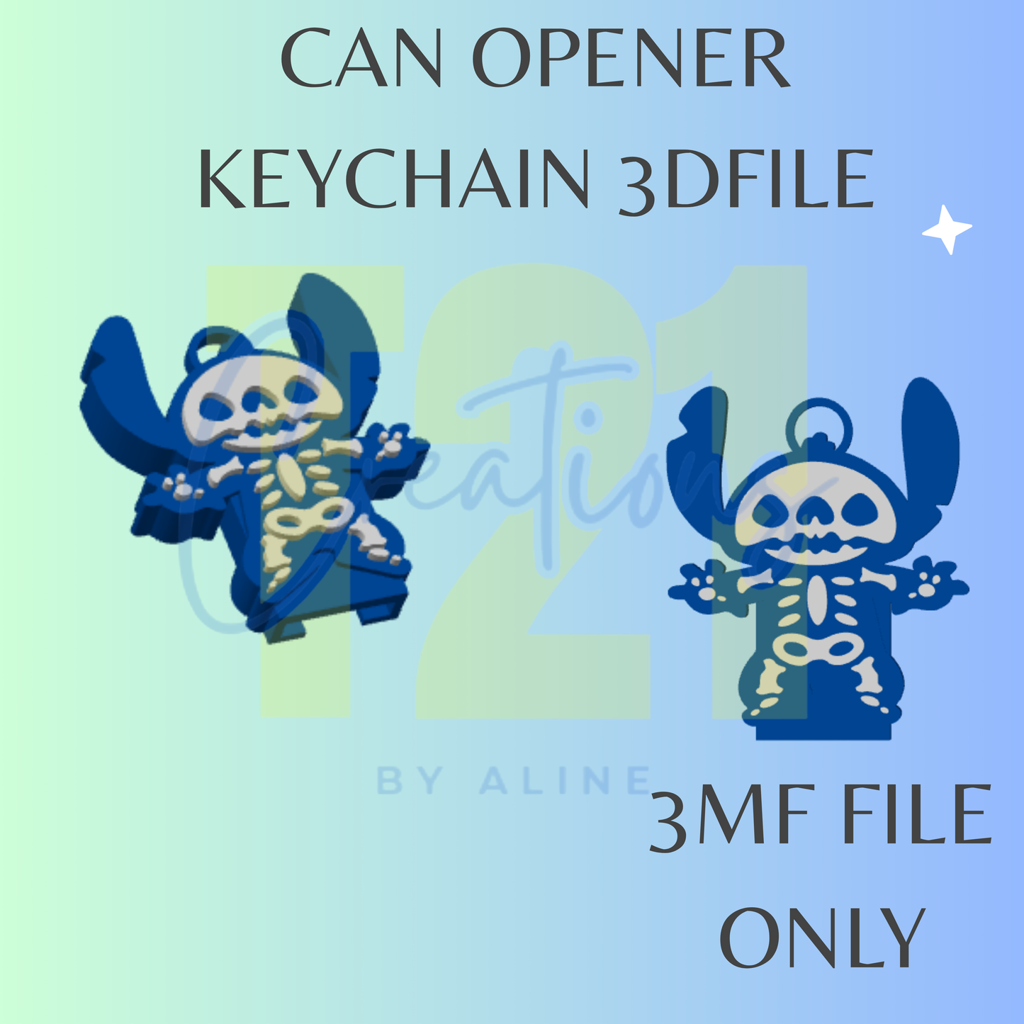 BLUE ALIEN SKELETON CAN OPENER 3MF FILE
