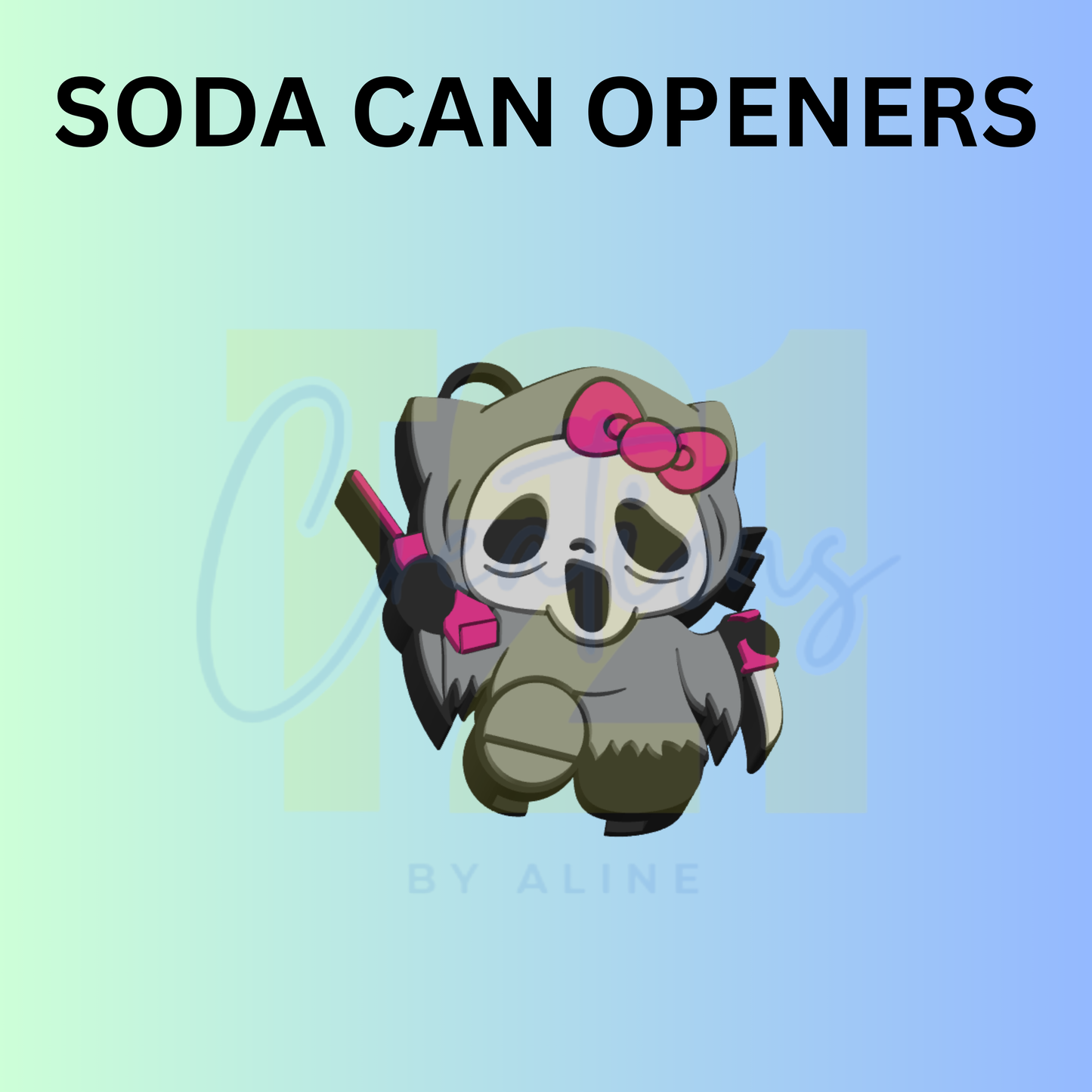 H-K FACE GHOST CAN OPENER KEYCHAIN
