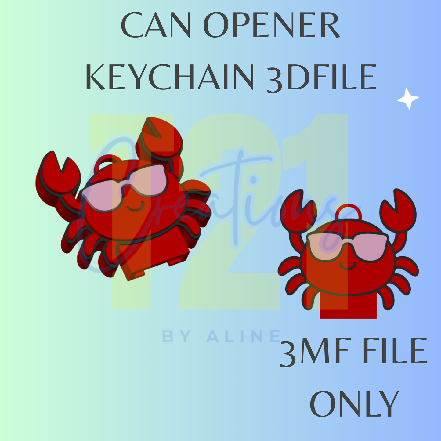 COOL CRAB CAN OPENER 3MF FILE