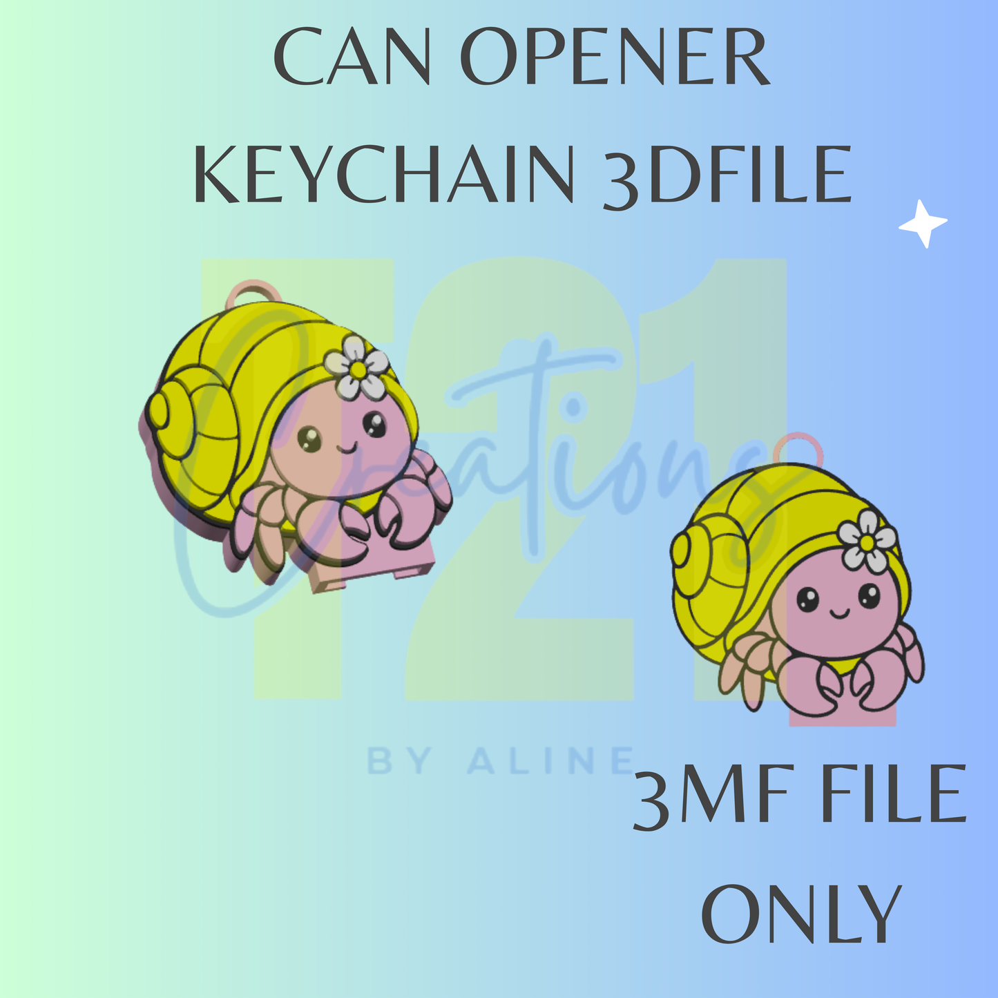 HERMIT CRAB CAN OPENER 3MF FILE
