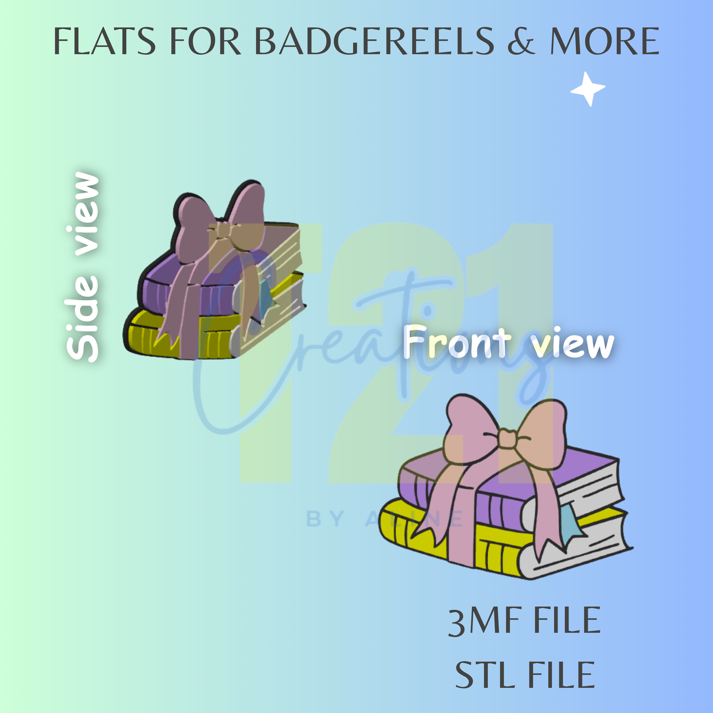 COQUETTE BOOKS FLAT STL FILE