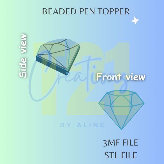 DIAMOND PEN TOPPER STL FILE