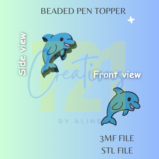 DOLPHIN PEN TOPPER STL FILE