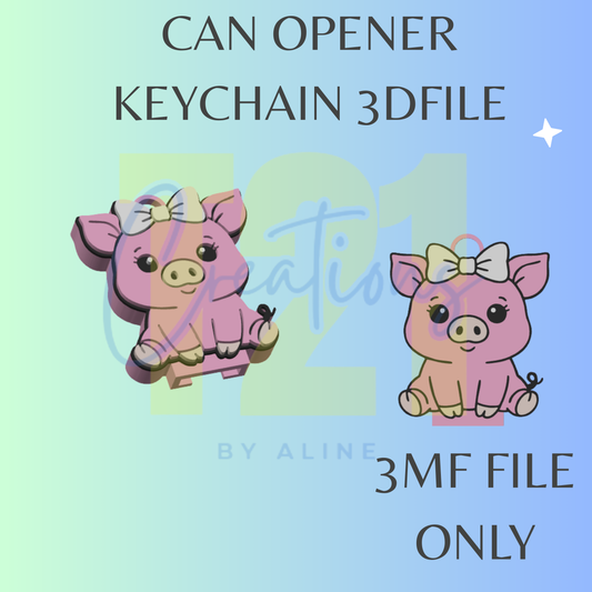 COQUETTE PIG CAN OPENER 3MF FILE