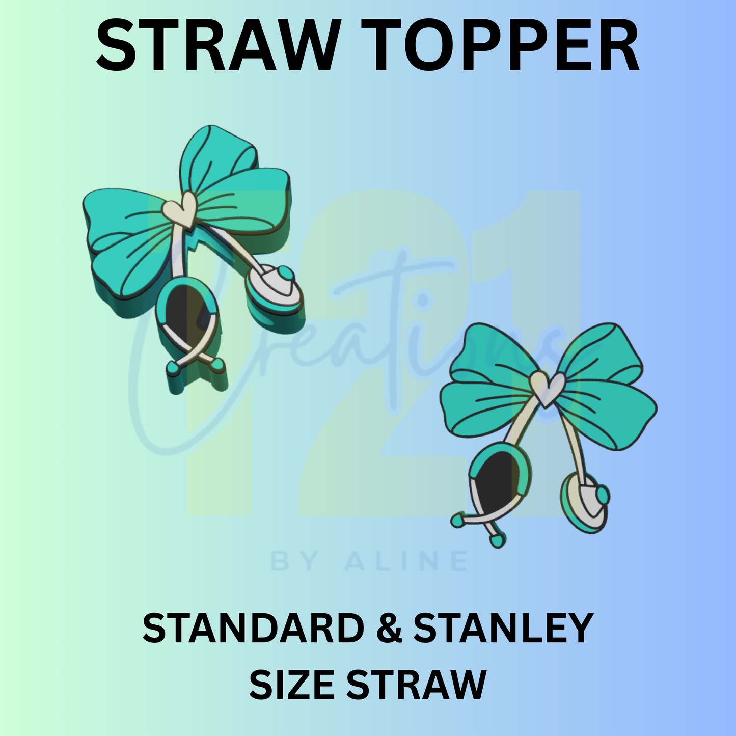 MEDICAL BOW STRAW TOPPER