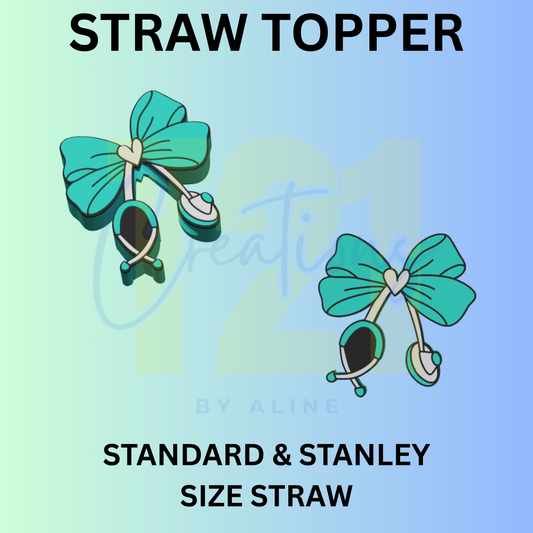 MEDICAL BOW STRAW TOPPER