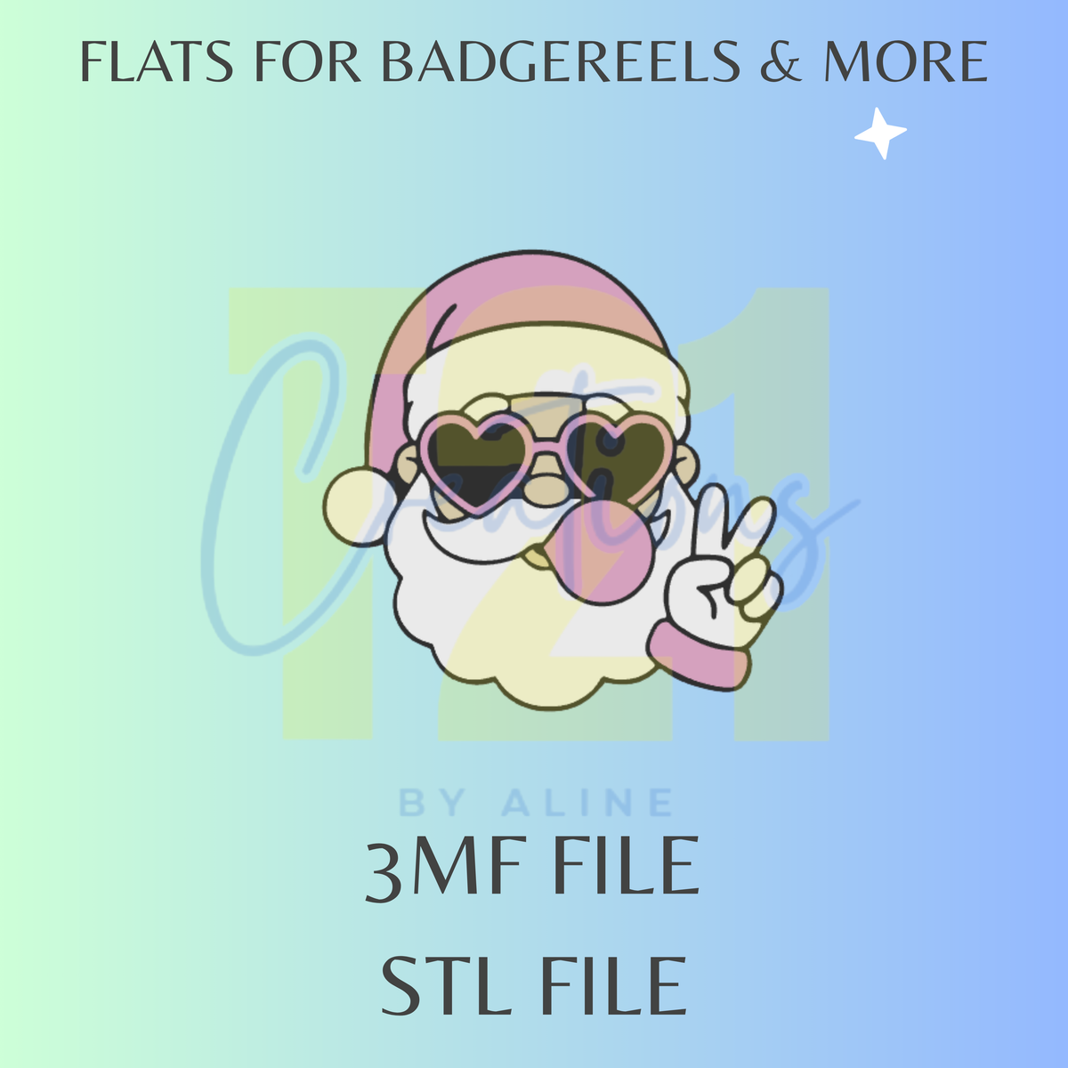 COOL SANTA FLAT STL FILE