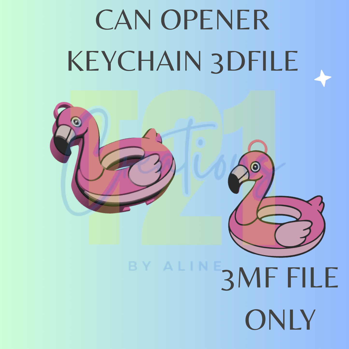 FLAMINGO FLOAT CAN OPENER 3MF FILE