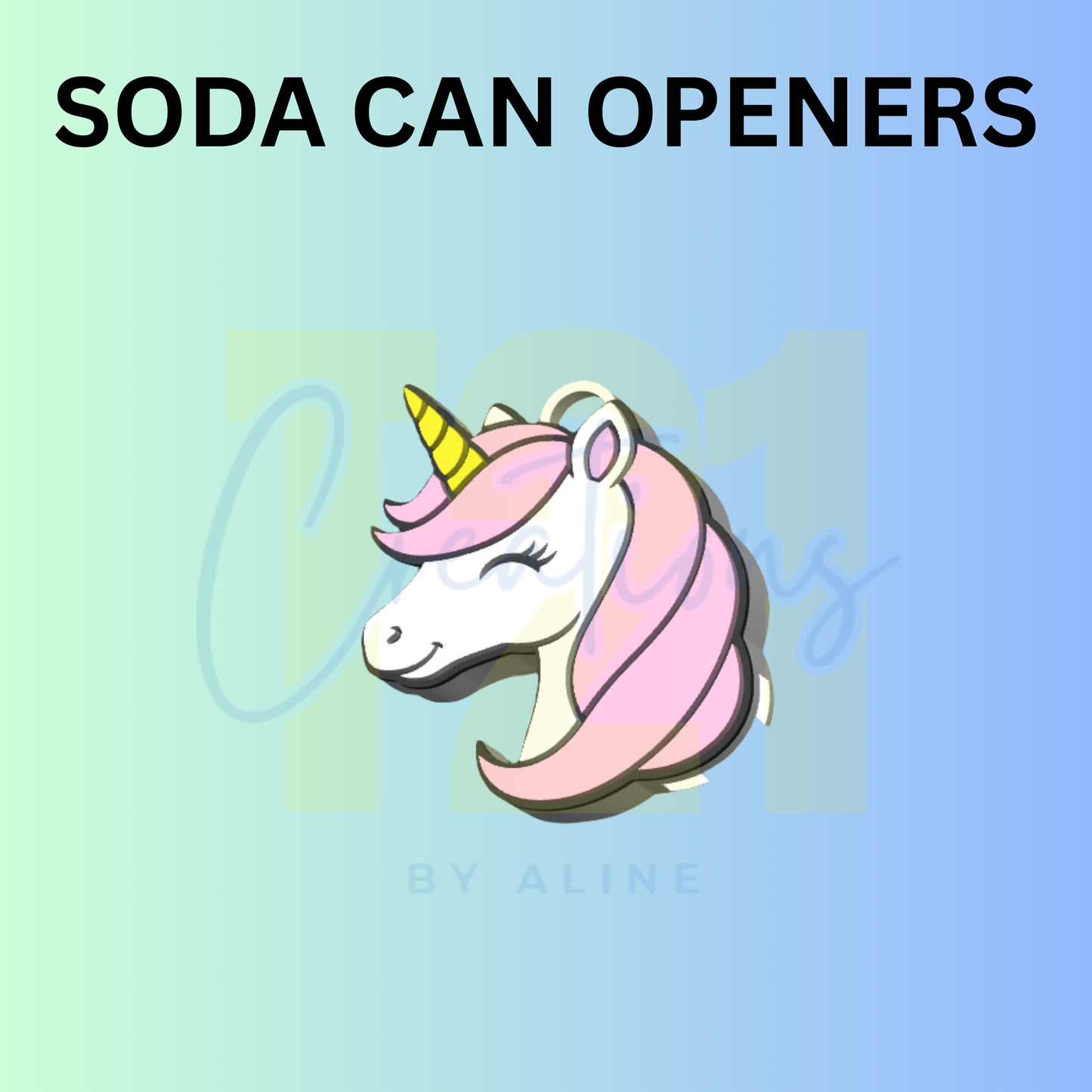 UNICORN 2 CAN OPENER KEYCHAIN