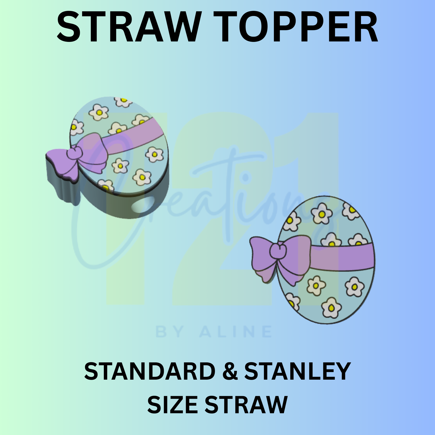 EASTER EGG STRAW TOPPER