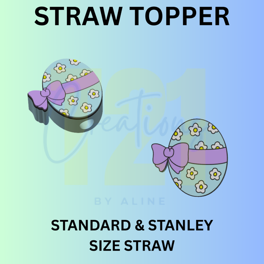 EASTER EGG STRAW TOPPER