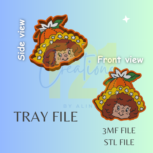 ORANGE GIRL TRAY TRAY STL FILE
