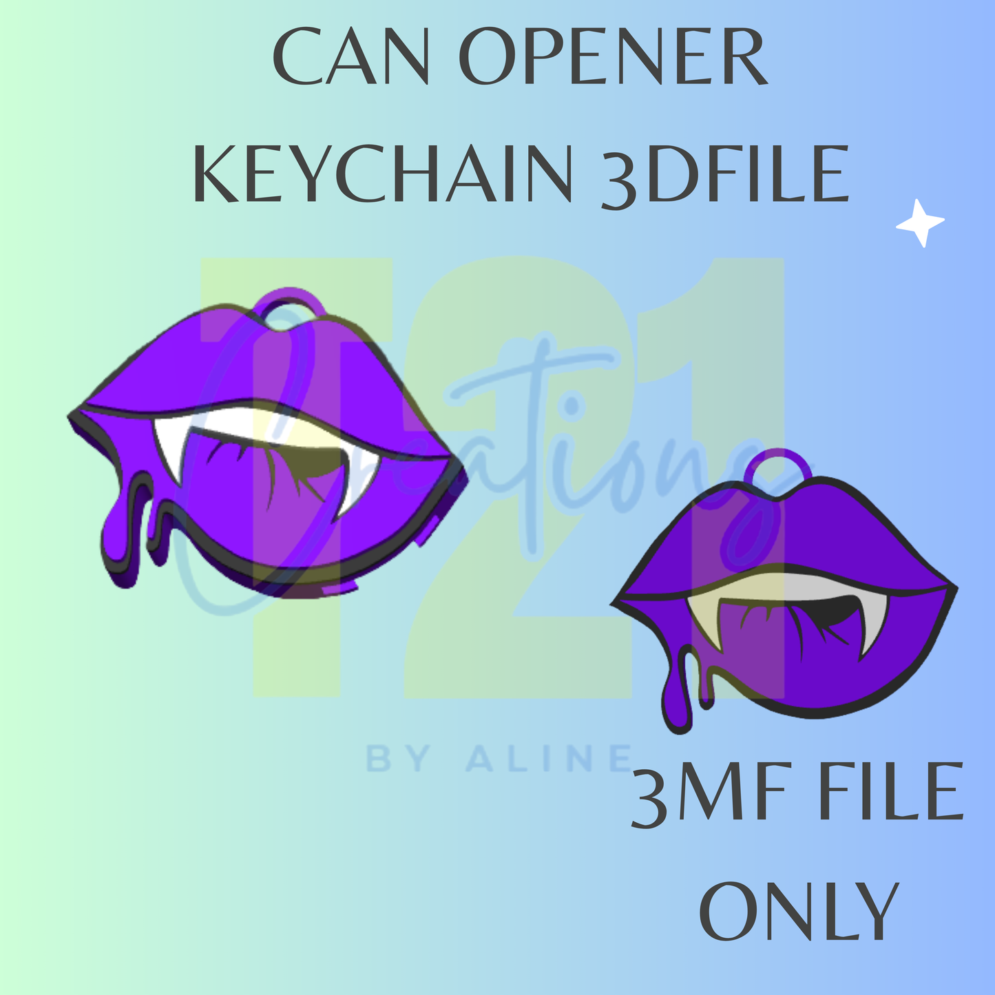 VAMPIRE LIPS CAN OPENER 3MF FILE