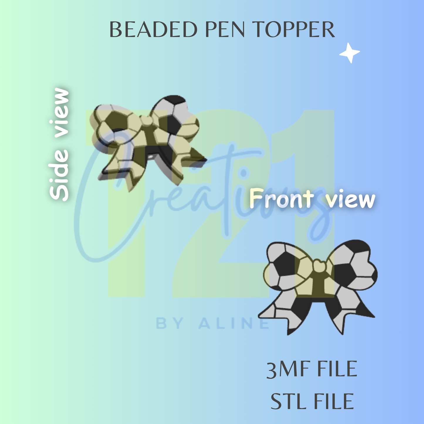 SOCCER PEN TOPPER STL FILE