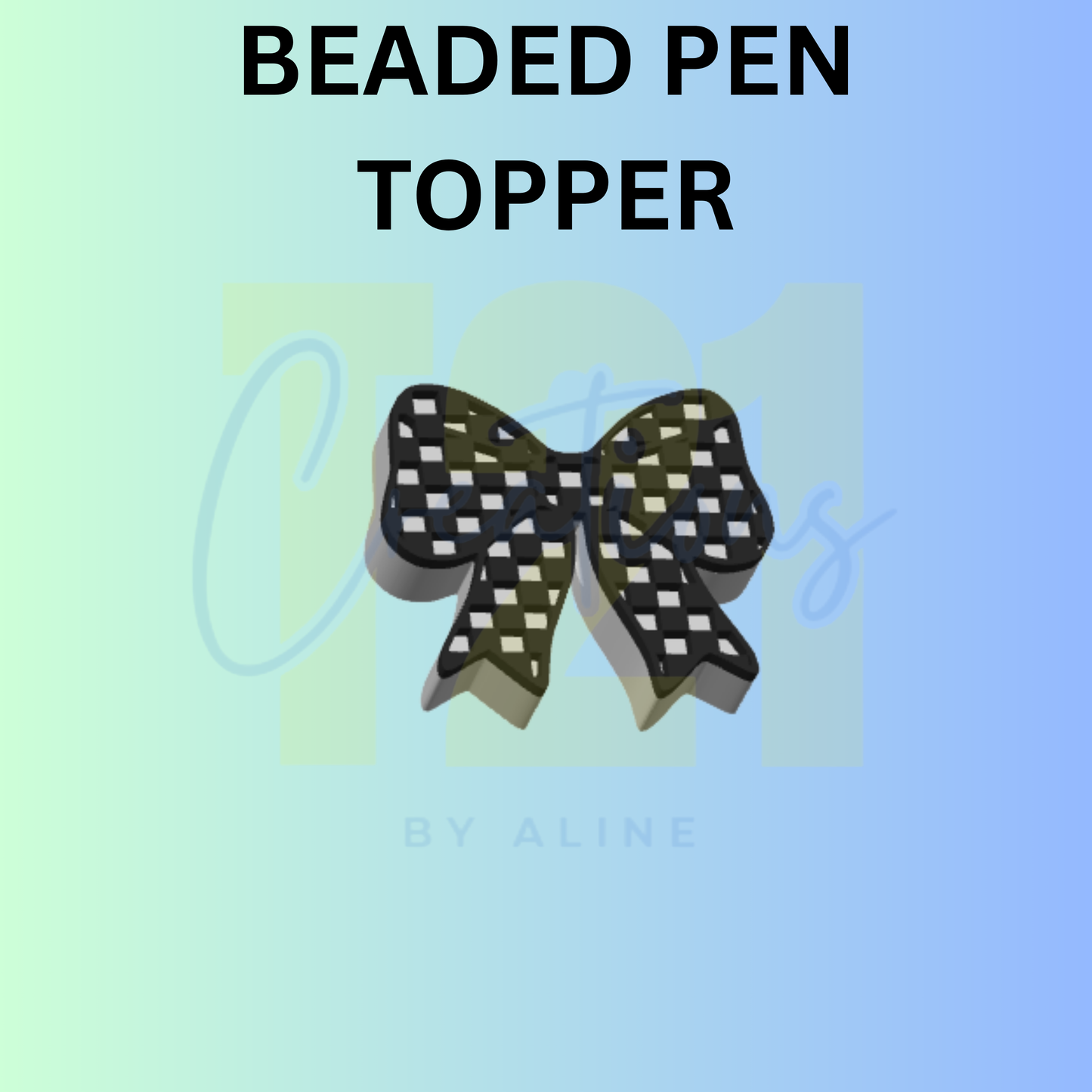 CHECKER BOW 2 PEN TOPPER