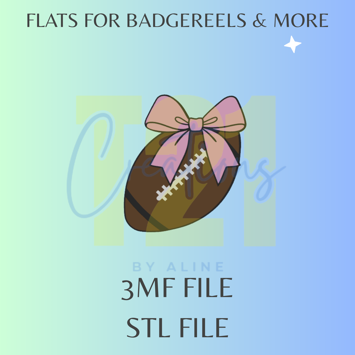 COQUETTE FOOTBALL FLAT STL FILE