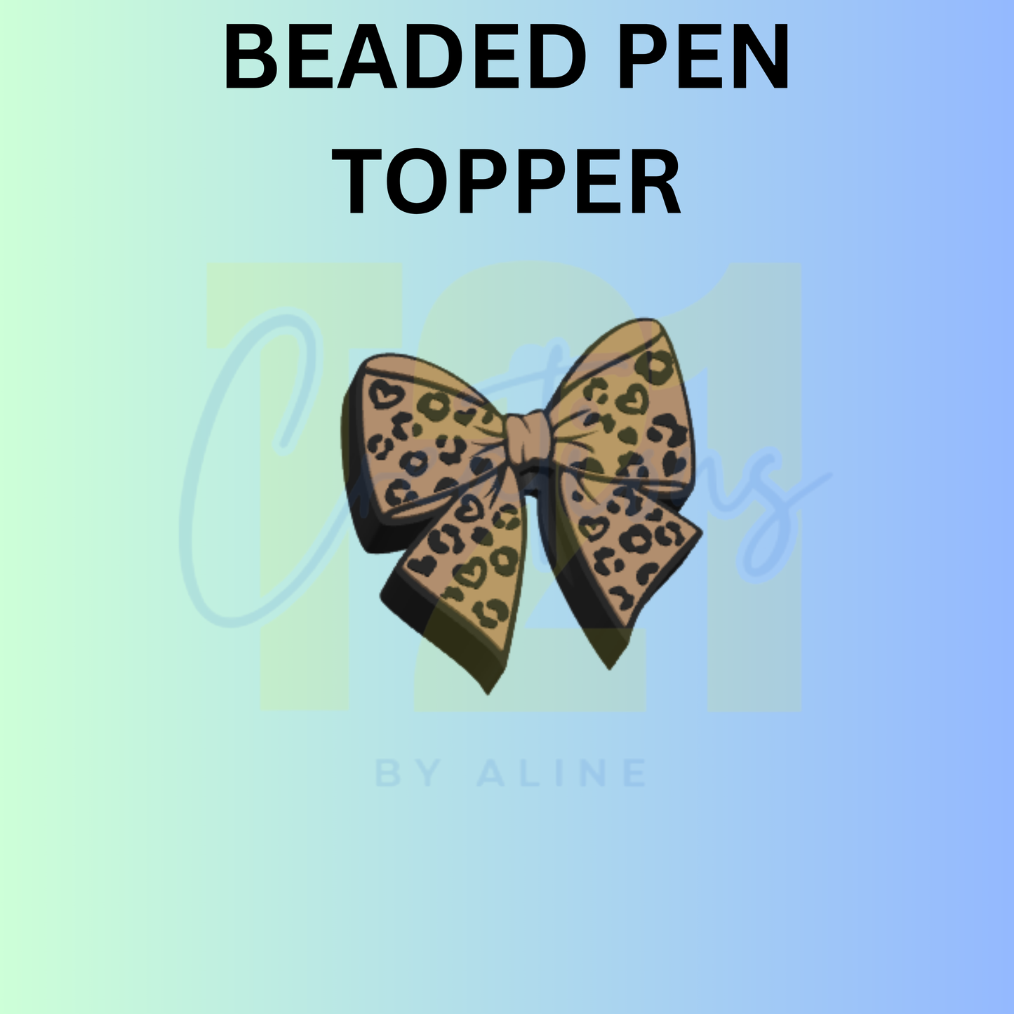 ANIMAL PRINT BOW 2 PEN TOPPER