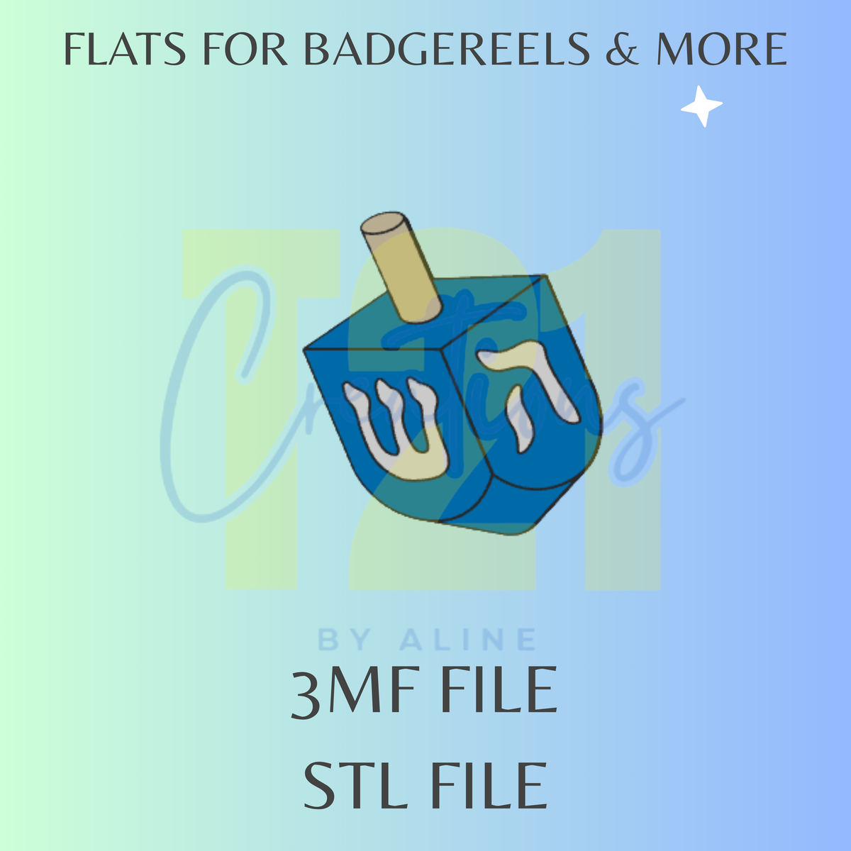 DREIDEL FLAT STL FILE