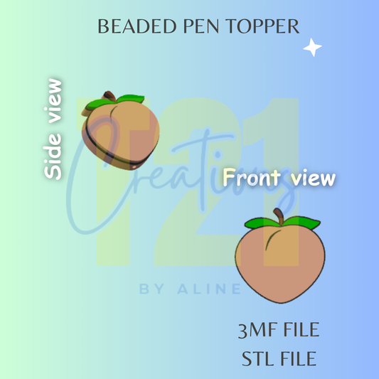 PEACH PEN TOPPER STL FILE