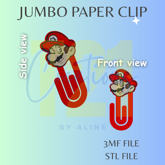 RED ITALIAN BROTHER JUMBO PAPER CLIP STL FILE