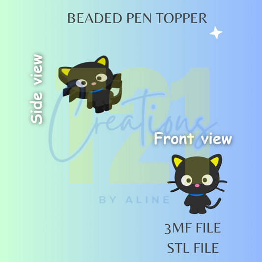 CHOCO-CAT PEN TOPPER STL FILE