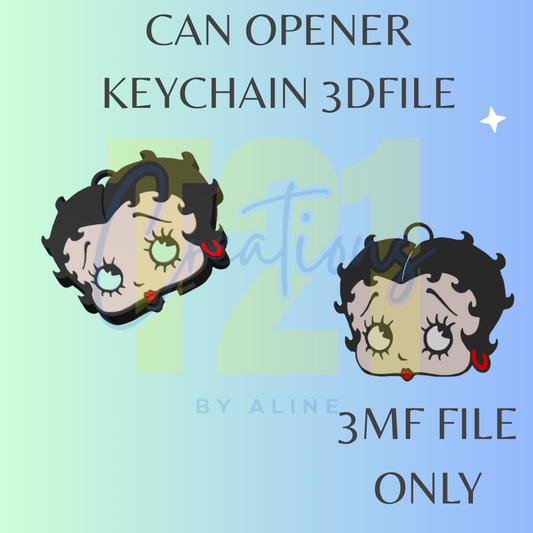 SASSY GIRL CAN OPENER 3MF FILE