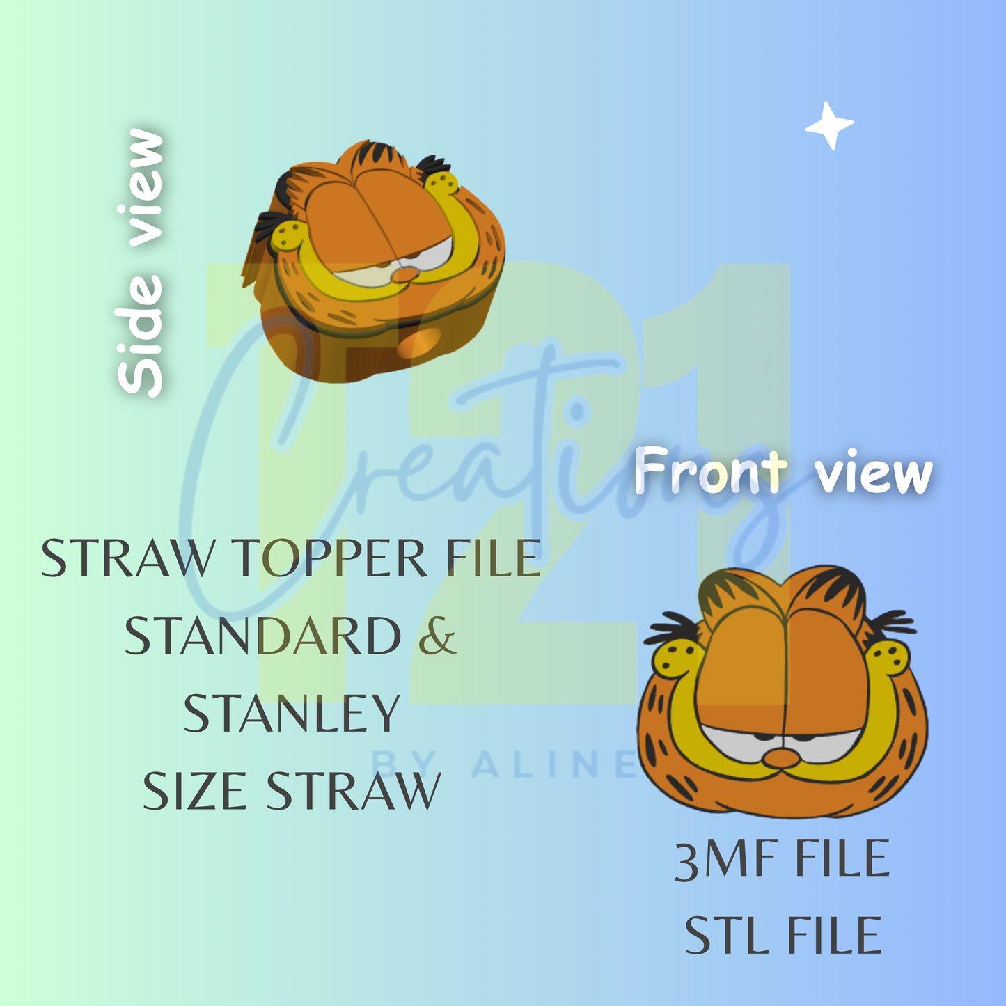 YELLOW CAT TOPPER STL FILE