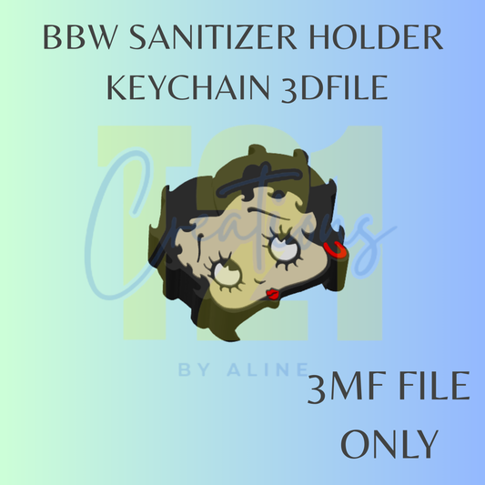 SASSY GIRL BBW SANITIZER KEYCHAIN 3MF FILE