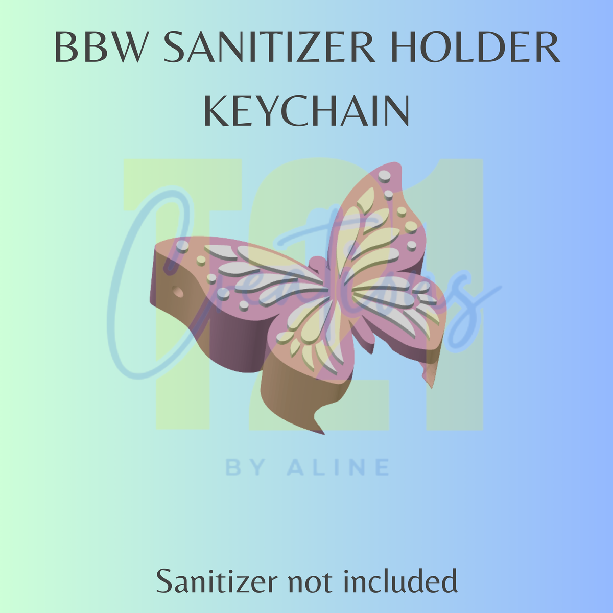 BUTTERFLY BBW SANITIZER KEYCHAIN
