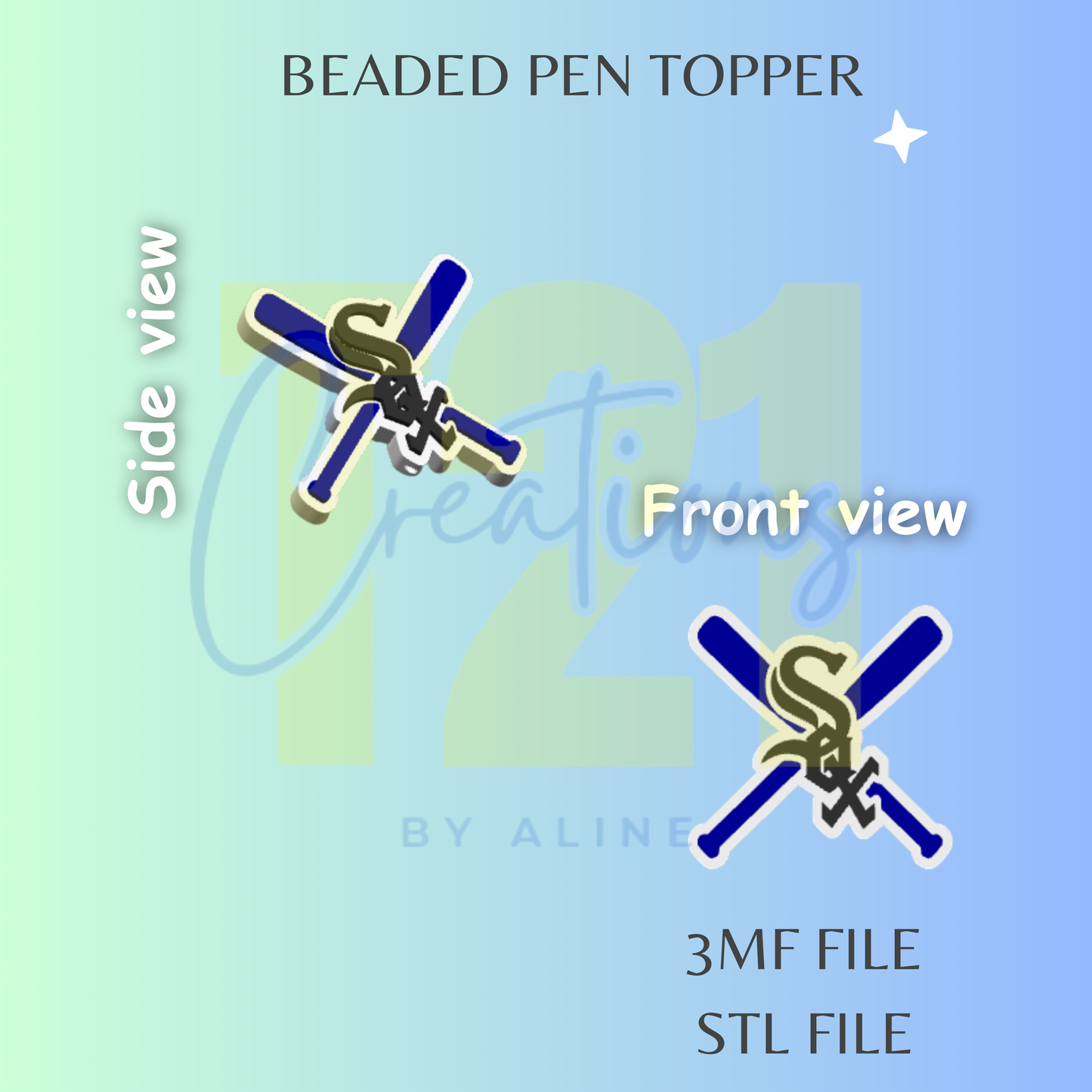 SOX WHITE PEN TOPPER STL FILE