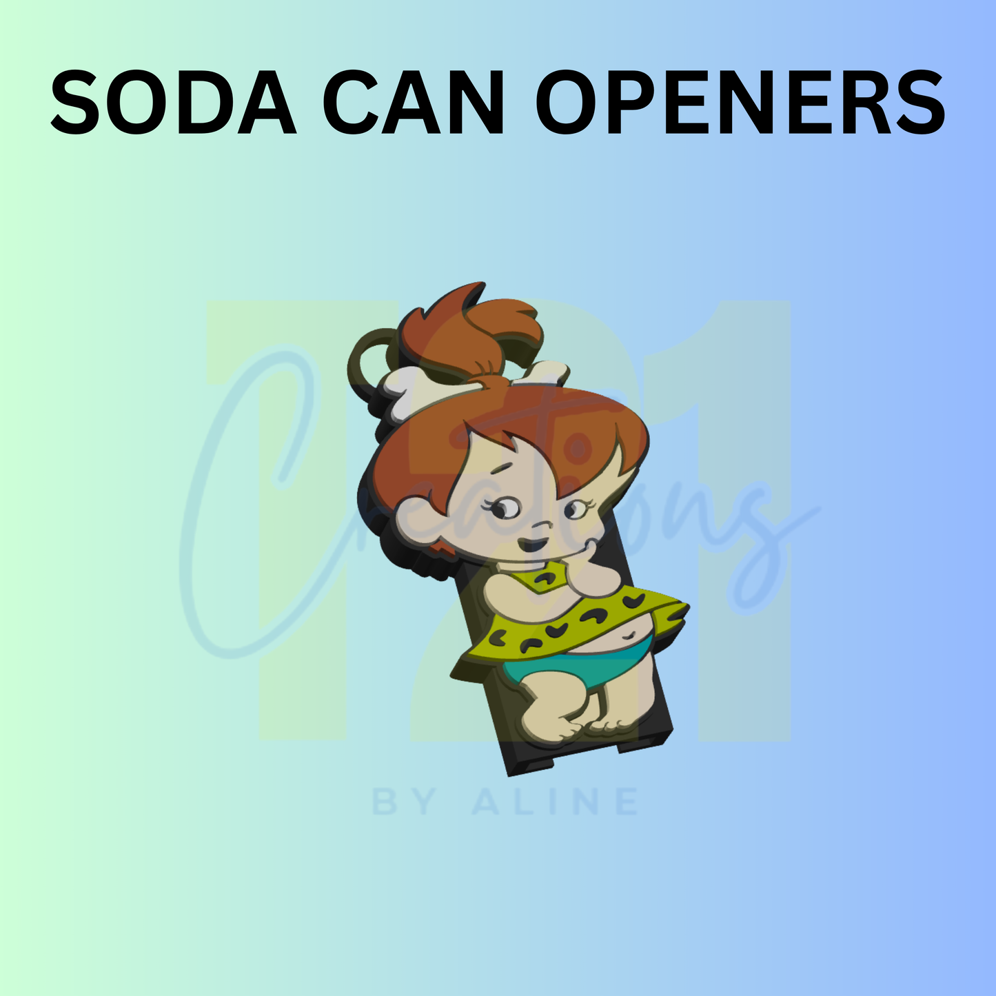 PEBBLES CAN OPENER KEYCHAIN