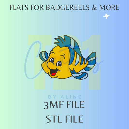 YELLOW FISH FLAT STL FILE