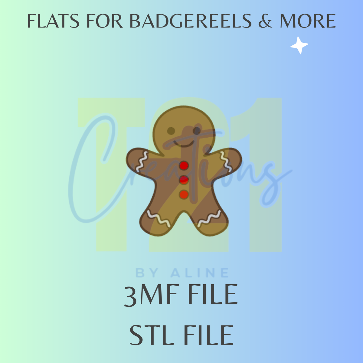 GINGERBREAD BOY FLAT STL FILE