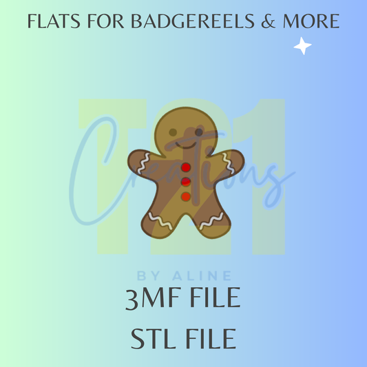 GINGERBREAD BOY FLAT STL FILE
