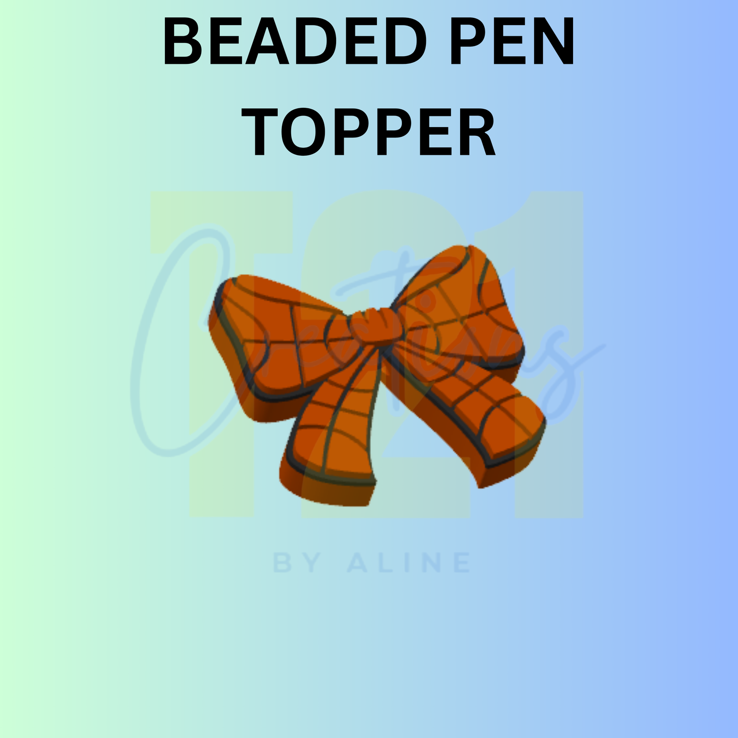 BASKETBALL BOW PEN TOPPER