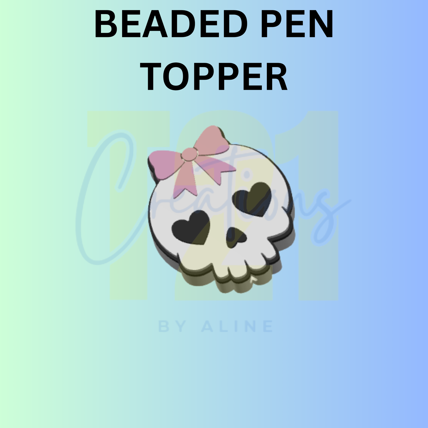 COQUETTE SKULL PEN TOPPER